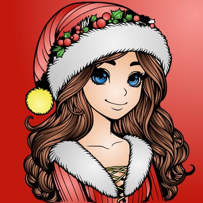 realistic christmas  girl