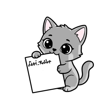 a small cat with a blank sheet of paper in its hand. the cat is sooooooo cute!