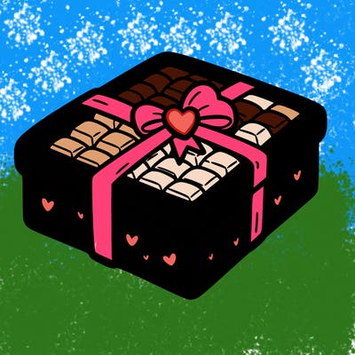 a box of chocolate for valentines day