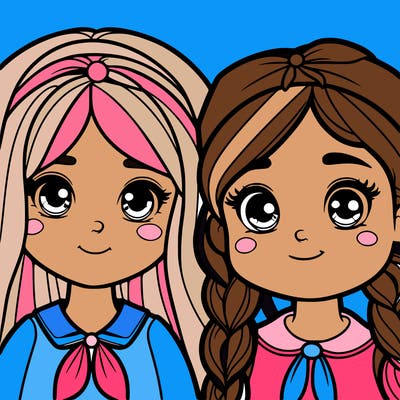 tow. girls that are. friends