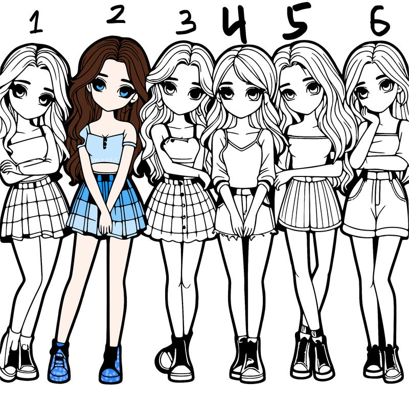 a group of girls realistic