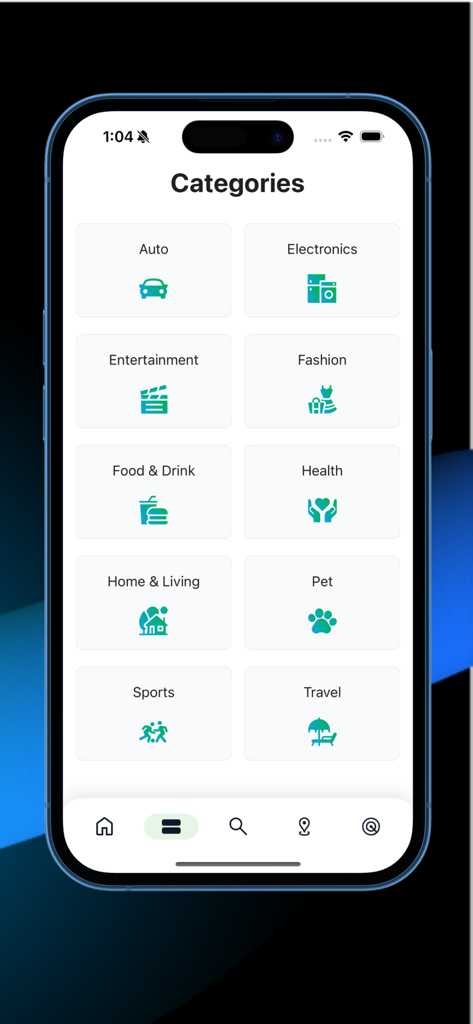 Venngo - Venngo app interface showing categories for lifestyle discounts and member perks