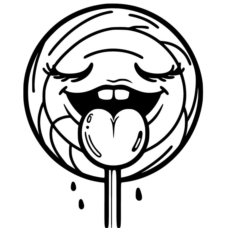 a lollipop in the mouth