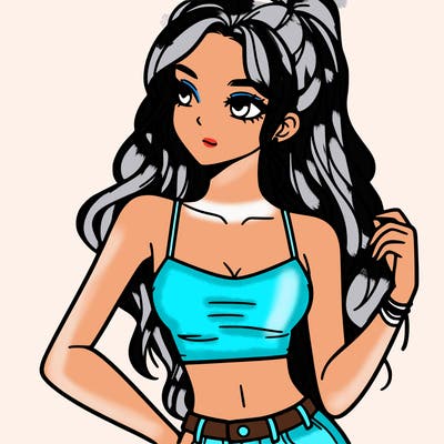 girl in crop top
