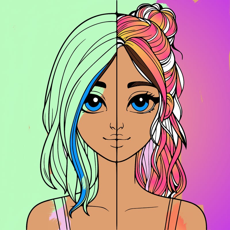 realistic girl split