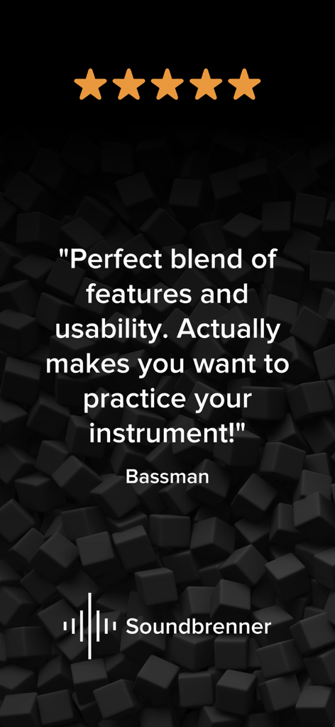 A five star user review for The Metronome by Soundbrenner by Bassman