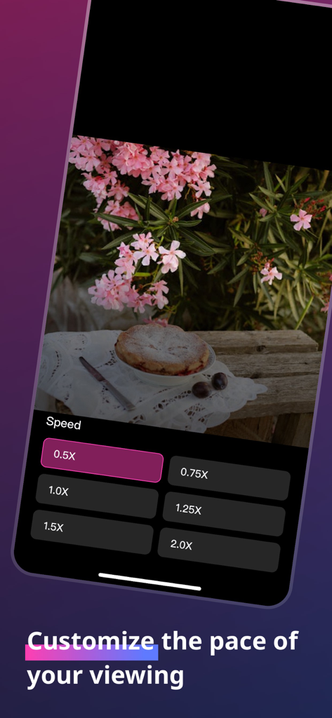 Verto：HD Audio - Visual - Vertoビデオプレーヤーの再生速度調整コントロール