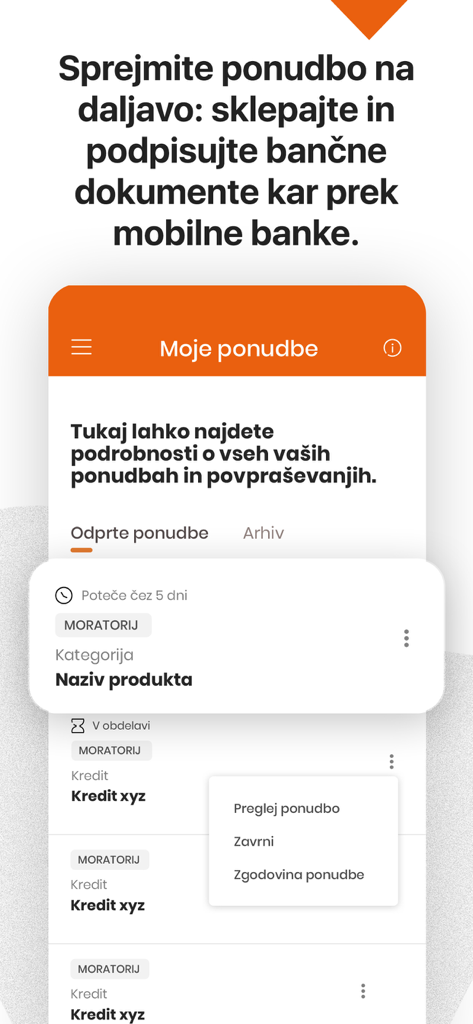 INTESA SANPAOLO BANK MOBILE - Interfaccia dell'app Intesa Sanpaolo Bank Mobile che mostra offerte bancarie e opzioni di firma remota dei documenti
