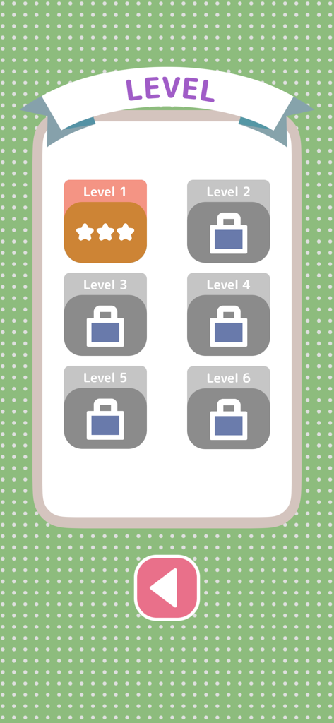 Science Quiz - Game - 과학 퀴즈 앱의 레벨 메뉴, 레벨 1에 별 3개, 레벨 2~6에 잠긴 아이콘 포함.