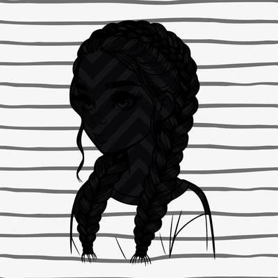 realistic girl with braids