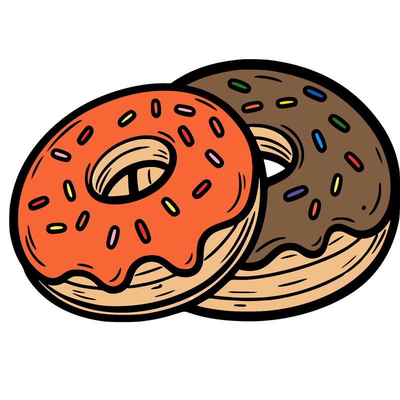 a piece of food doughnuts