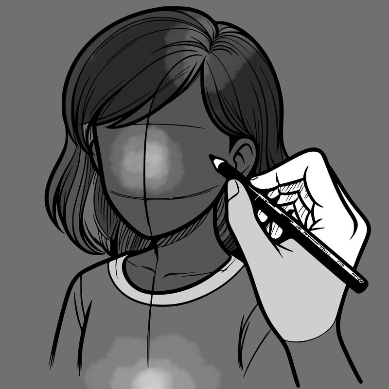 drawing a realistic person