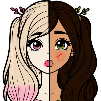 realistic girl split