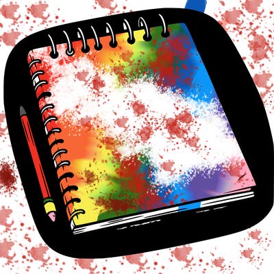 a blank sketch pad