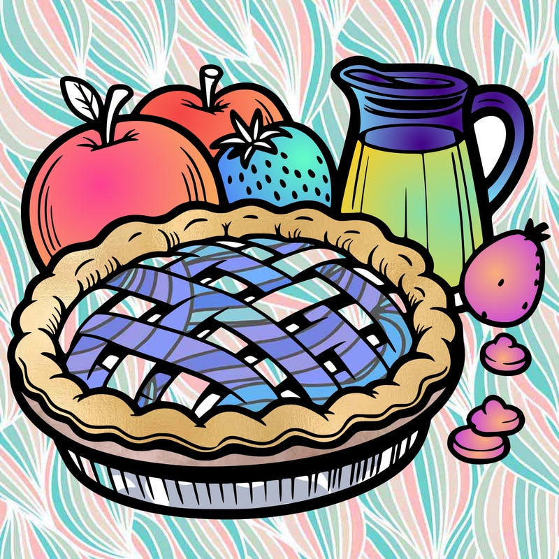 a pie of food