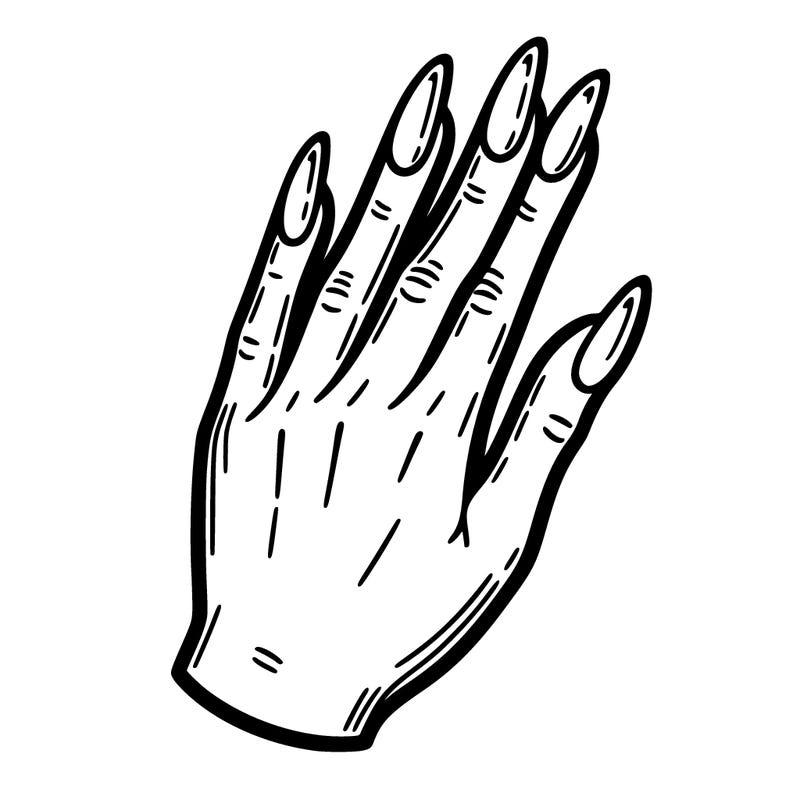 hand with nails