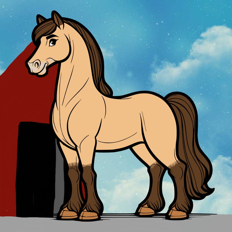 tall stallion white horse