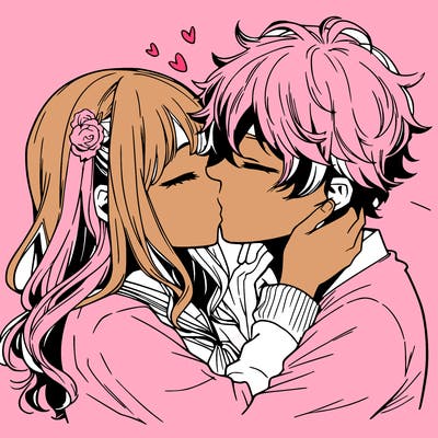 manga kissing
