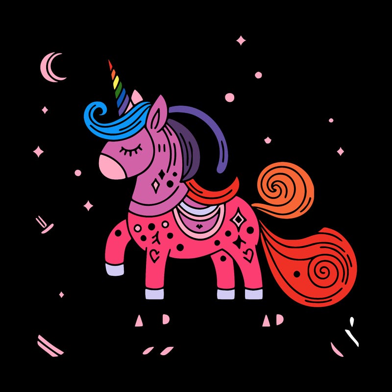 happy new year illustration calligraphic style outline; thin lines; light colors