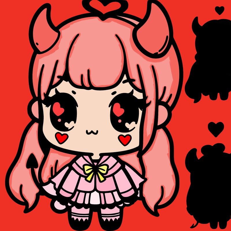 devil themed cute girl