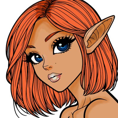 realistic girl with elf ears