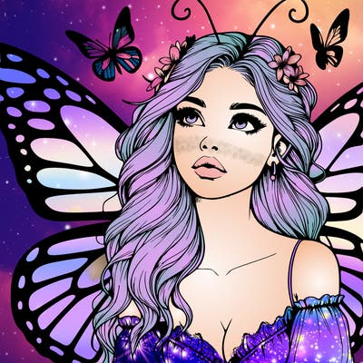 butterfly fairy realistic girl
