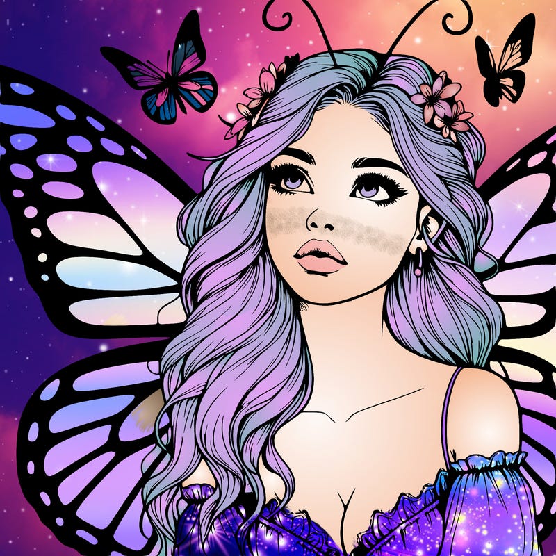 butterfly fairy realistic girl