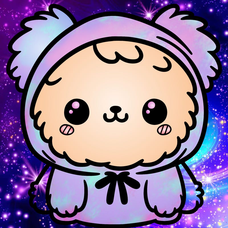 a cute fluffy creature in a hoodie