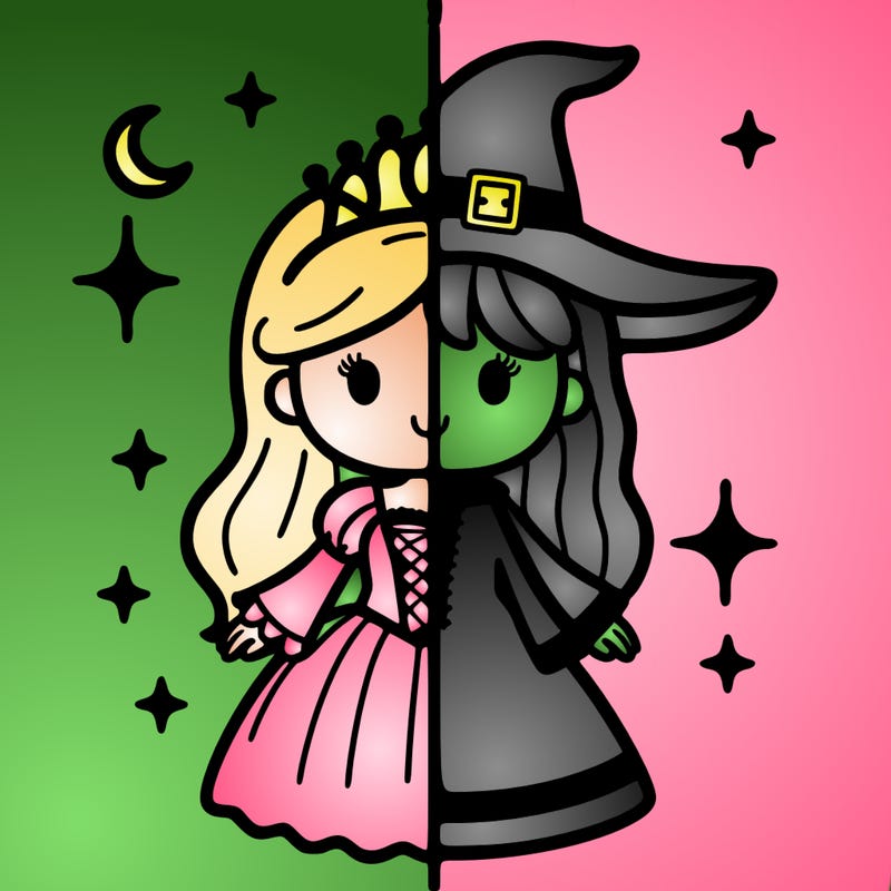 split princess and witch