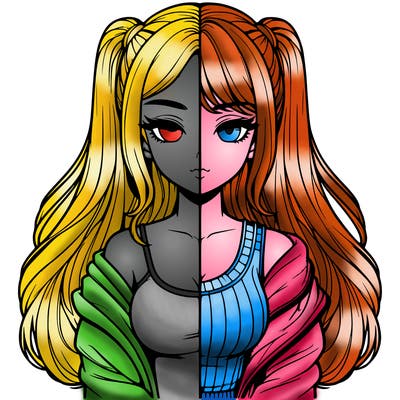 realistic girl split