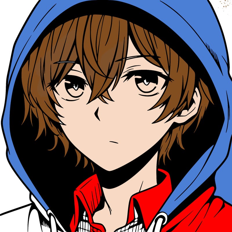anime guy in hoodie