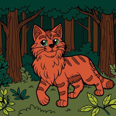 wild cat in a forest