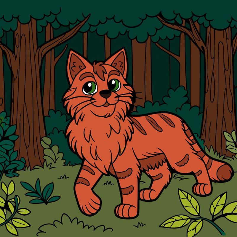 wild cat in a forest