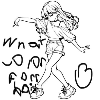 realistic girl danceing