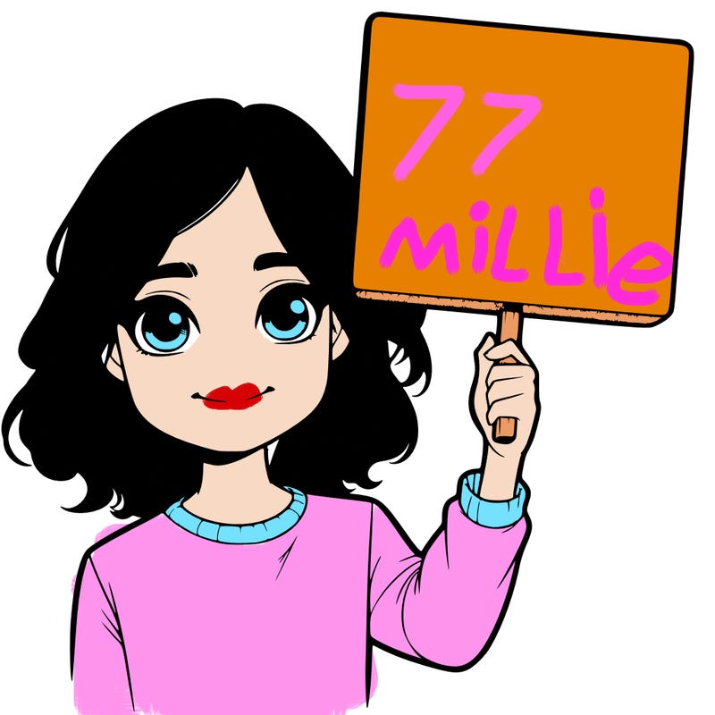 realistic girl holding up a sign