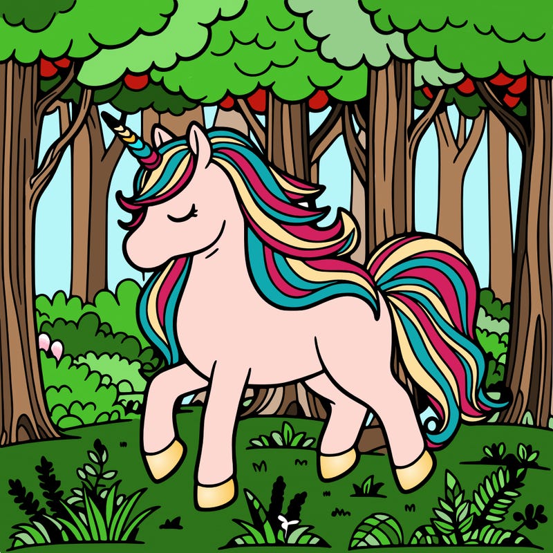 unicorn in the forest