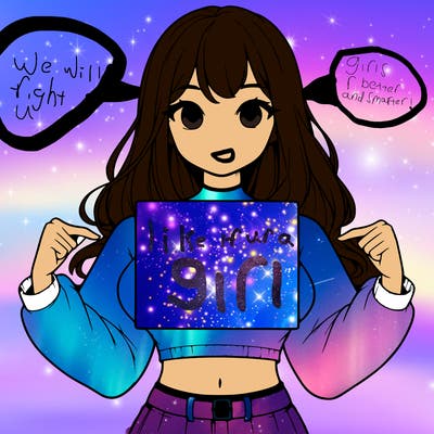 girl holding a blank sign in a long sleeve crop top