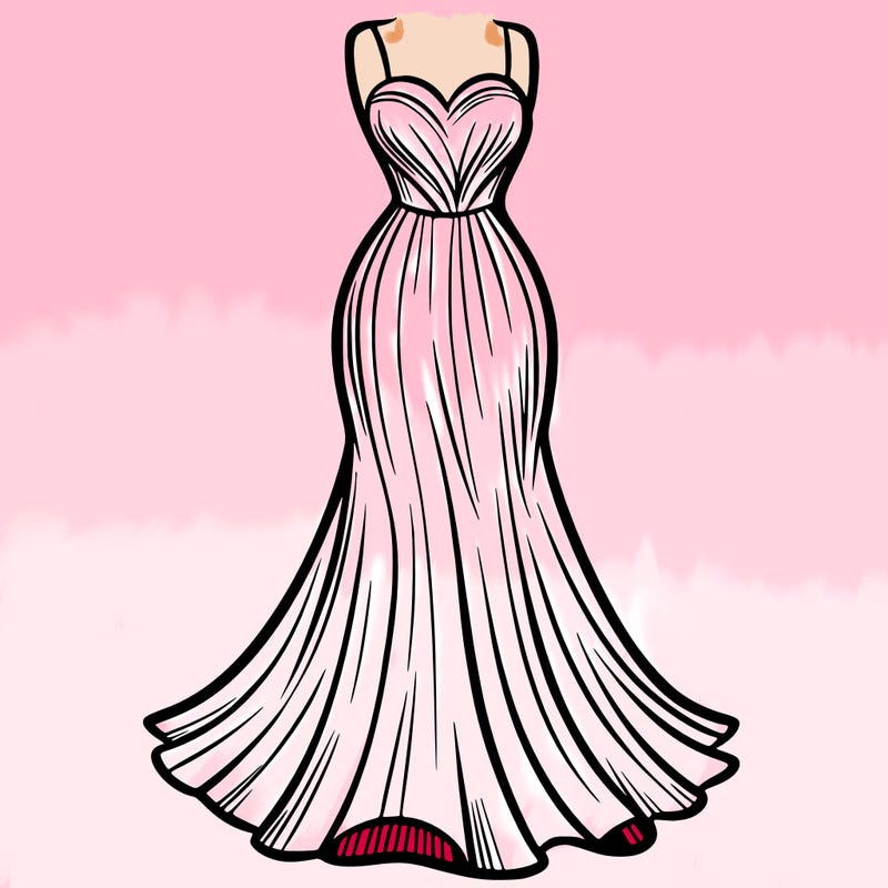 attractive long fashion dress