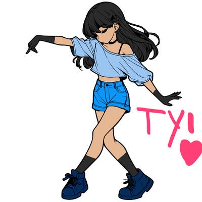 realistic girl danceing