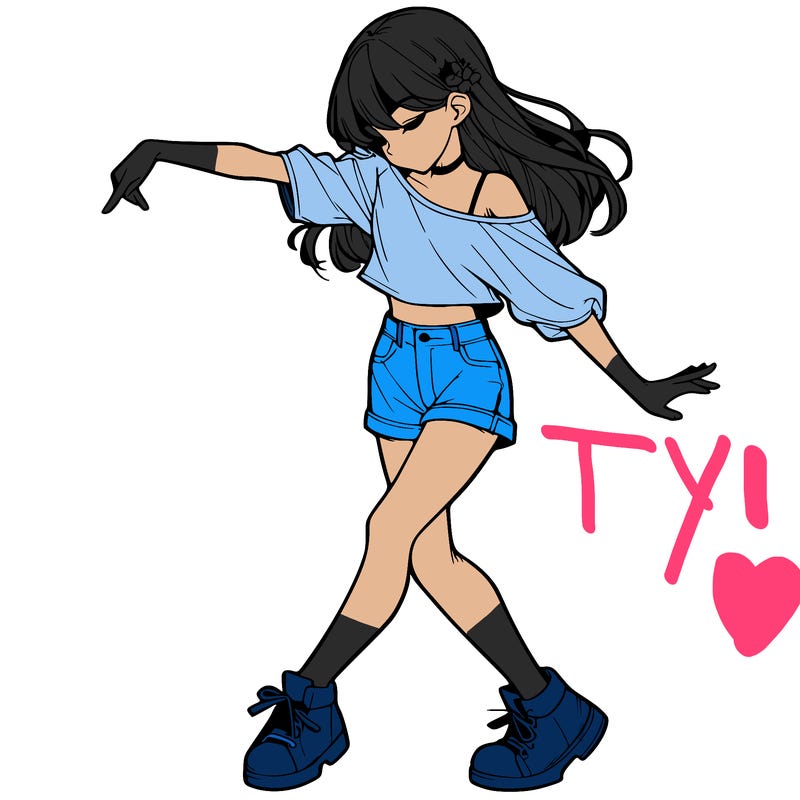 realistic girl danceing