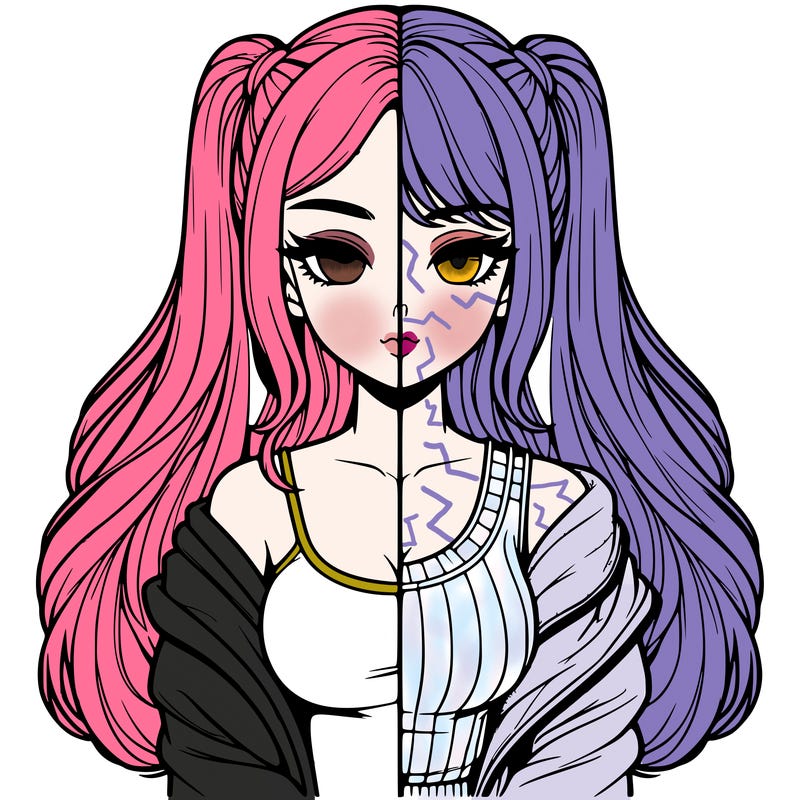 realistic girl split