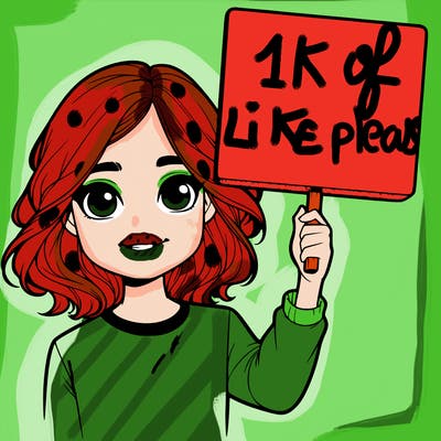 realistic girl holding up a sign