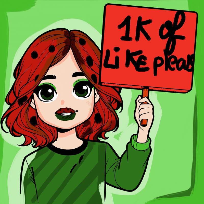 realistic girl holding up a sign