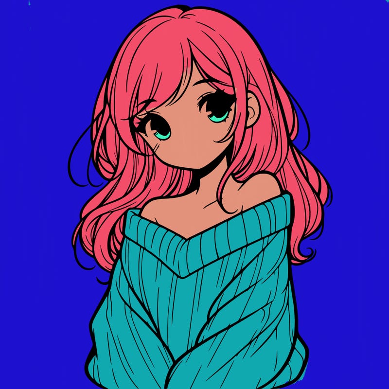 shy pretty girl wearing a sweater that is falling off one shoulder portrait