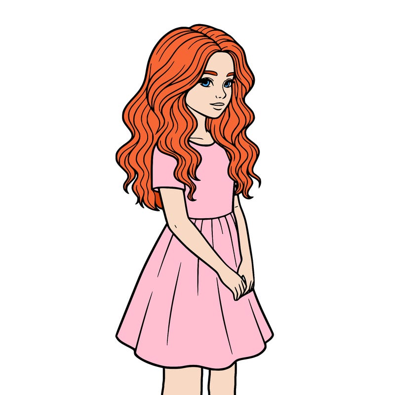 a girl with her hair down really wavy not frizzy standing