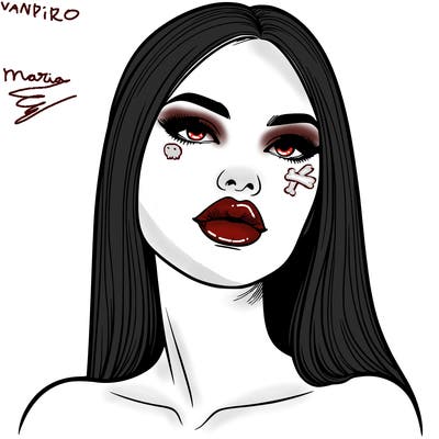 realistic woman with full lips