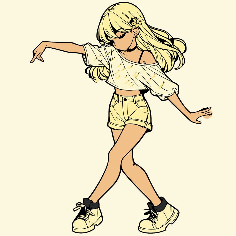 realistic girl danceing