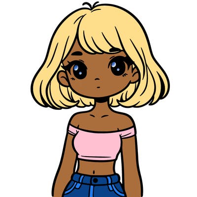 girl in a cute crop top