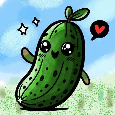 cute, cucumber