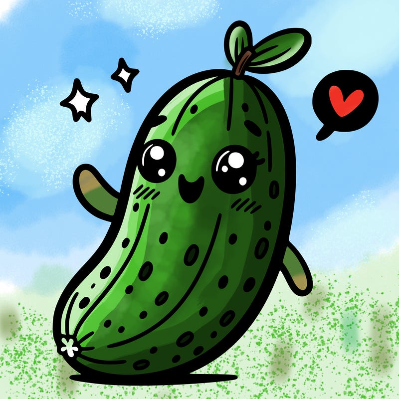 cute, cucumber